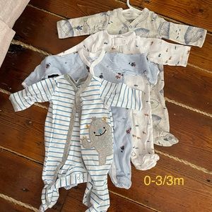 Set of 4 0-3m pjs